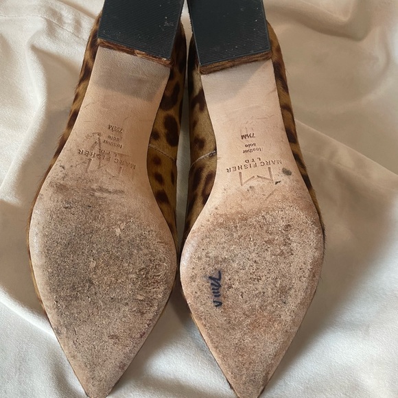 MARC FISHER LTD Calf Hair Leopard Pumps size 7 1/2 LEOPARD TAN - Picture 7 of 8